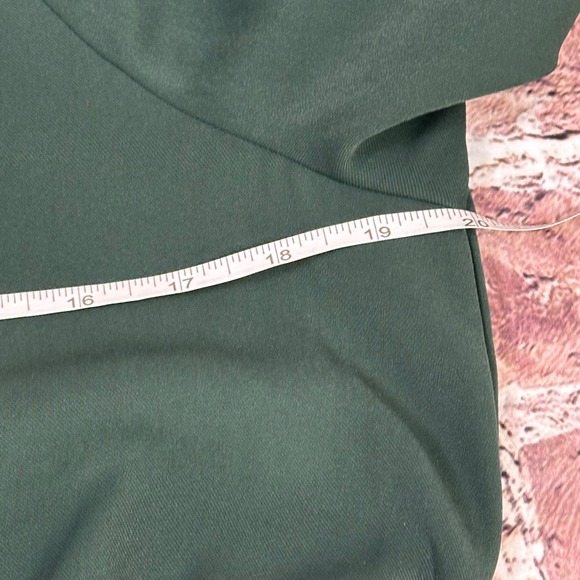 Worthington Women's Forest Green Bow Tie Midi Dress Long Sleeve Career Size M - Picture 11 of 16